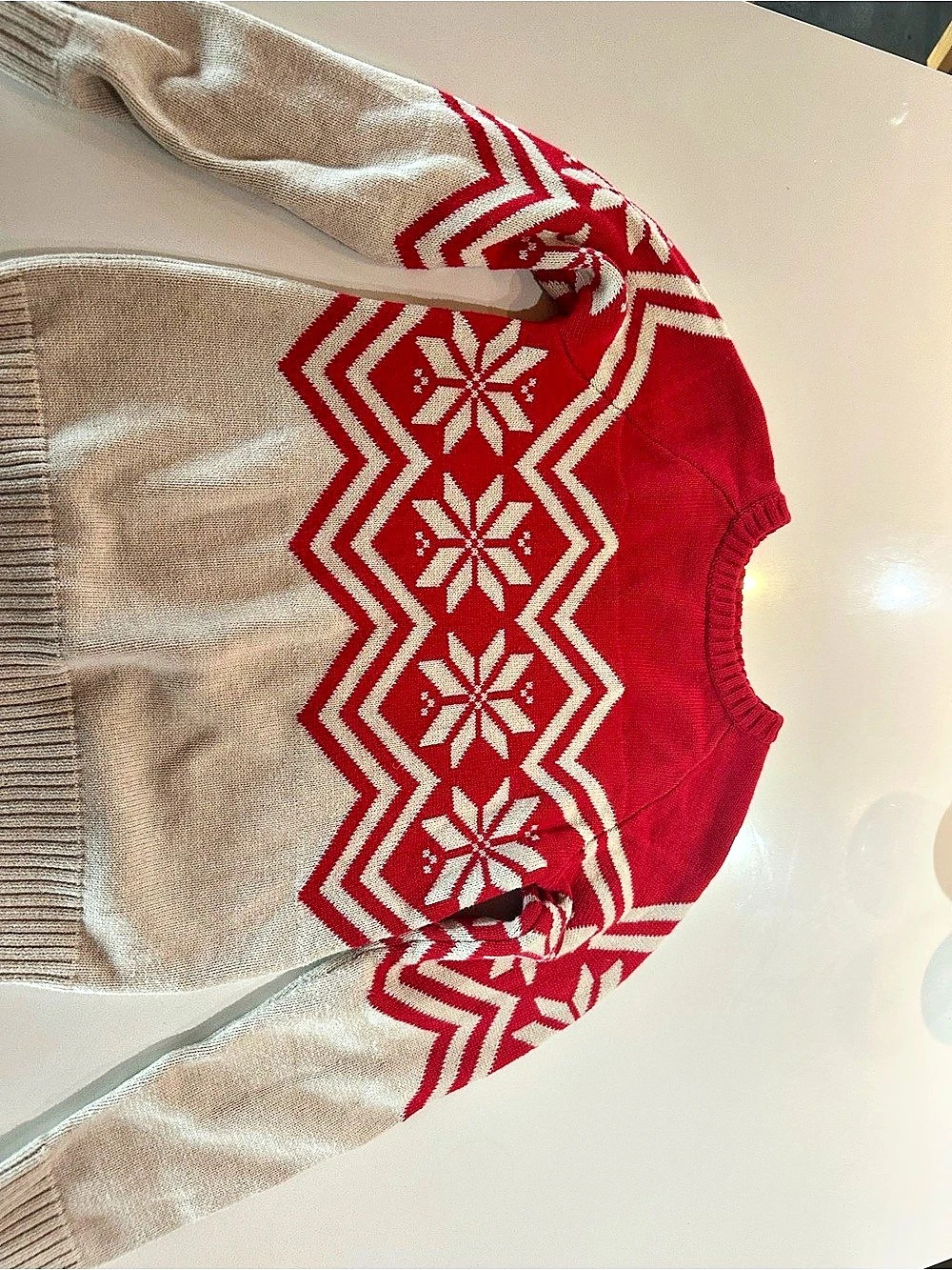 Hanna Andersson Holiday Snowflake Fair Isle Sweater unisex 10